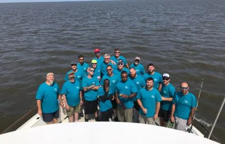 Wanex team on the boat